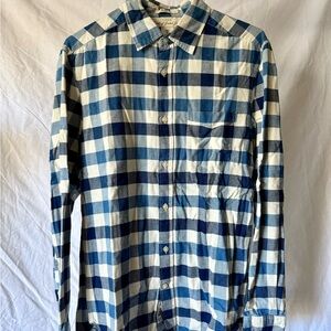 H&M Blue and White Plaid Casual Shirt
